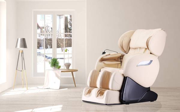 Massagesessel SUENO Beige - Kunststoff - Kunstleder - 76 x 112 x 143 cm