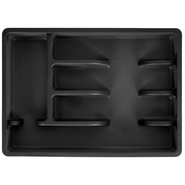 Besteckeinsatz Schwarz - Kunststoff - 26 x 6 x 36 cm