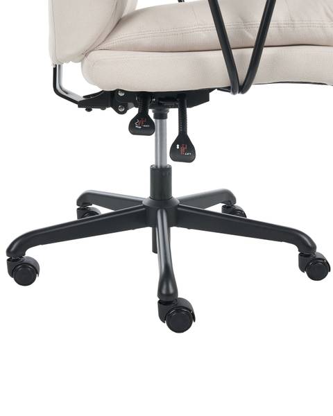 Bürostuhl MELOCUSH Schwarz - Cremeweiß - Silber - Weiß