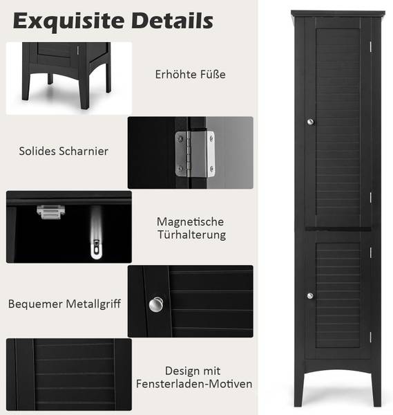 Badezimmerschrank VH33581 Schwarz