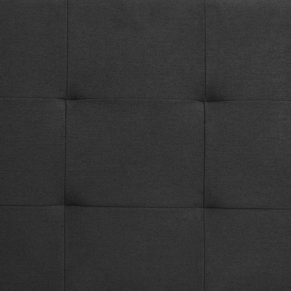 Kopfteil JALEYA Schwarz - Strukturstoff - 91 x 99 x 7 cm