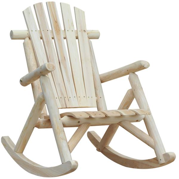 Schaukelstuhl 84A-046 Braun - Massivholz - 66 x 98 x 96 cm