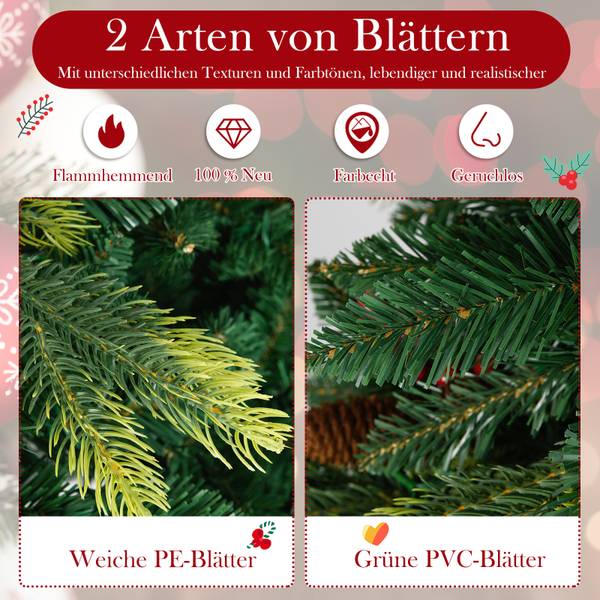 Weihnachtsbaum OY47381PQ Grün - Kunststoff - 118 x 180 x 118 cm