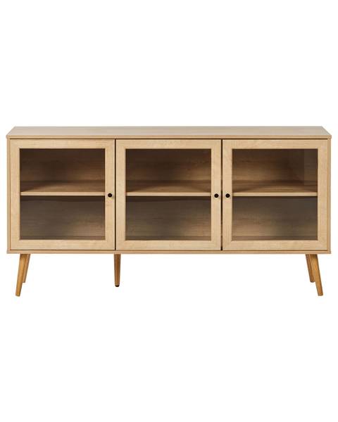 Vitrine ALBANY Braun - Holzwerkstoff - 150 x 76 x 40 cm