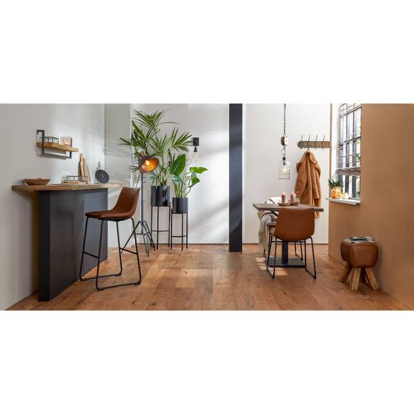 Hocker Ramy Braun - Holzwerkstoff - 31 x 46 x 40 cm
