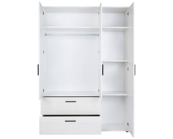 Kleiderschrank Mathea Braun - Holzverbundwerkstoff - 130 x 188 x 51 cm