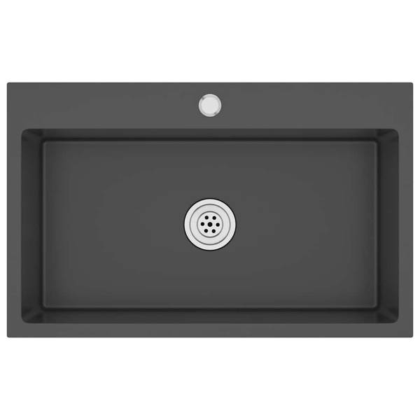 Küchenspüle 3007882 Schwarz - Edelstahl - 44 x 20 x 70 cm