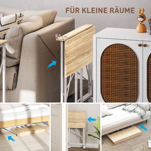 Klappbarer Schreibtisch 836-606V00ND Eiche Dekor - Weiß