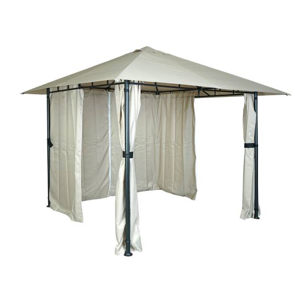 Pergola J63 Weiß - Stahl - 300 x 255 x 300 cm