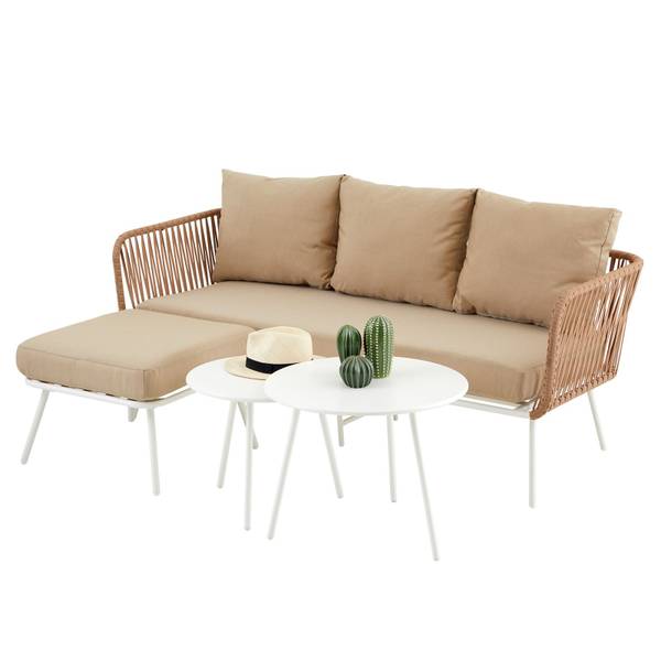 Gartenlounge MYKONOS 4er Set Beige