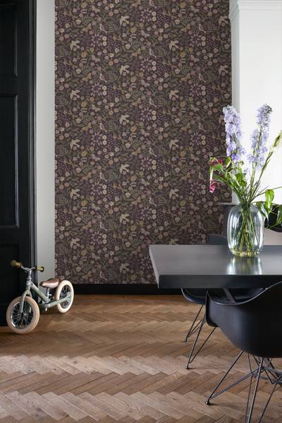 Tapete 139871 Violett - Fleece - 53 x 1005 x 53 cm