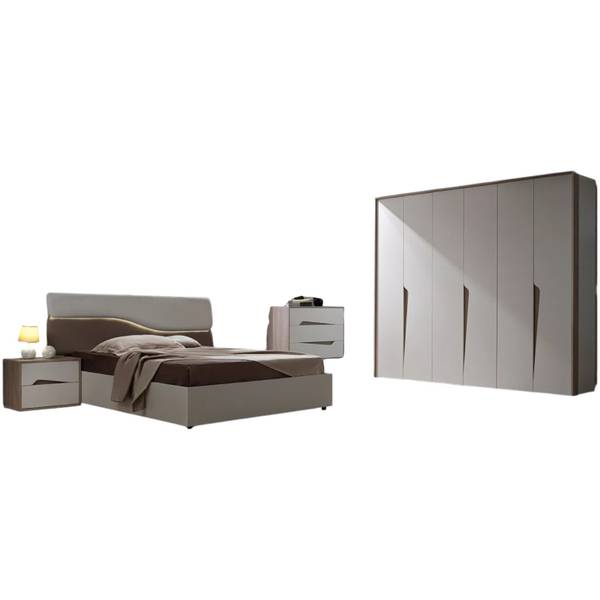 Set de chambre Soleil-5pcs Bois manufacturé