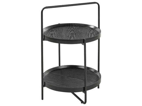 Table d'appoint EVART Noir - Bambou - 45 x 64 x 1 cm