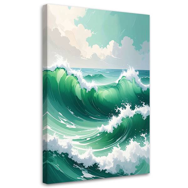 Wandbild Wellen 30 x 45 cm