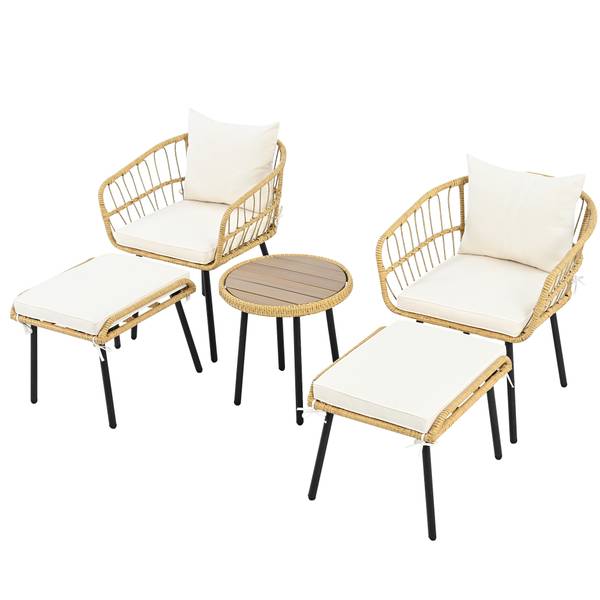 Gartensitzgruppen Peaksilver 5er-Set Braun - Textil