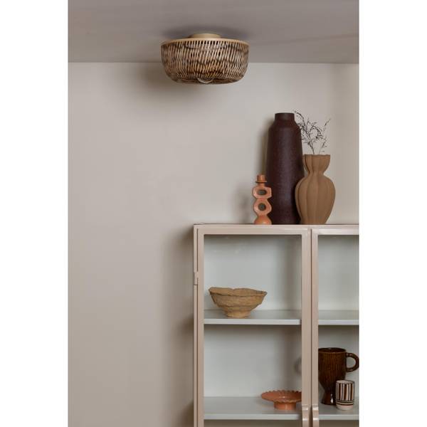 Deckenleuchte Barbados Braun - Bambus - 35 x 17 x 17 cm