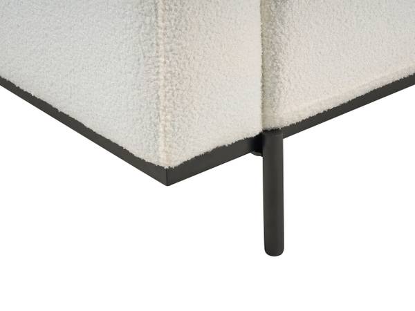 Driezitsbank SOVIK zwart - wit - natuurvezel - 215 x 72 x 87 cm