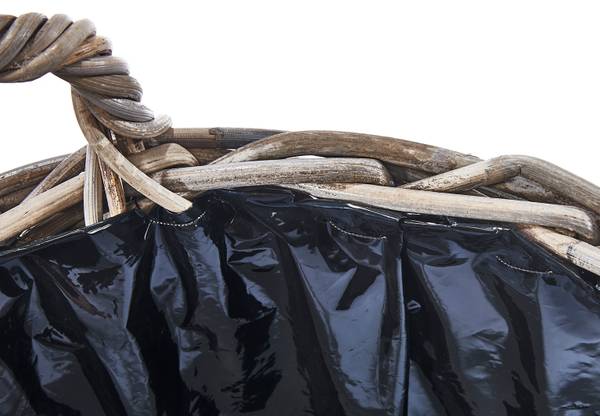 Pflanzkorb MOVIE_M Grau - Rattan - 50 x 58 x 50 cm