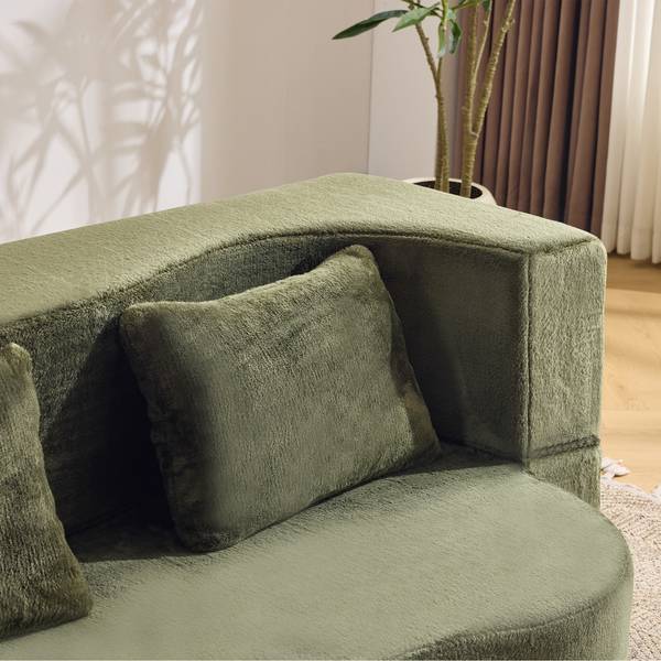 Schlafsofa NEXUSQUASI Grün - Chenille - Polyester - 180 x 70 x 55 cm