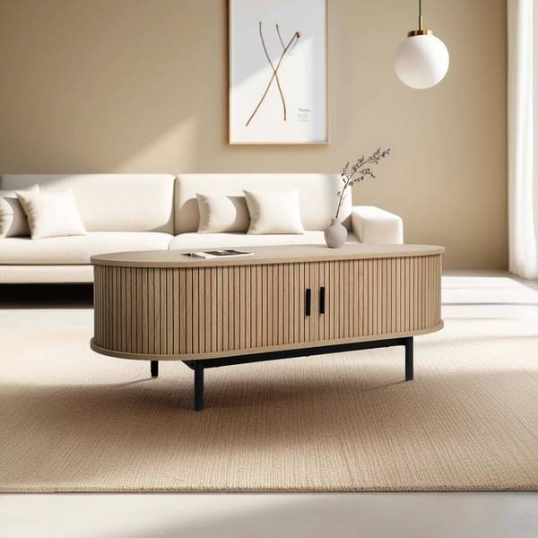Couchtisch Louna Beige - Eiche - 55 x 42 x 120 cm