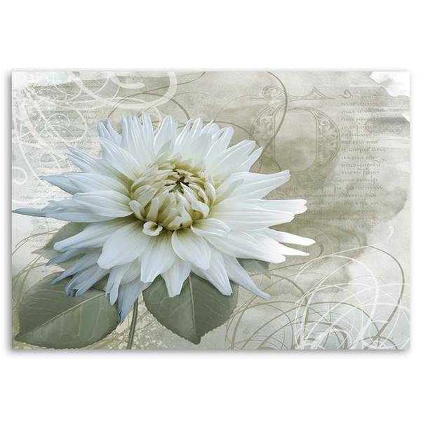 Wandbild vintage-blume 120 x 80 cm