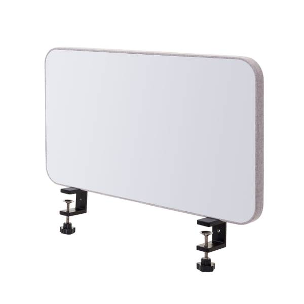 Tafelwhiteboard G74 grijs - wit - polyester - gesatineerd glas - 35 x 60 x 3 cm
