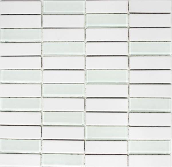 Mosaikfliesen 24-ST325 Weiß - Glas - 29 x 30 x 30 cm