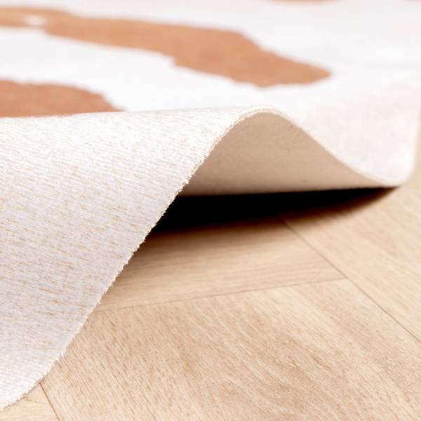 Peau de vache Bovine Blanc - Polyester - 155 x 1 x 190 cm