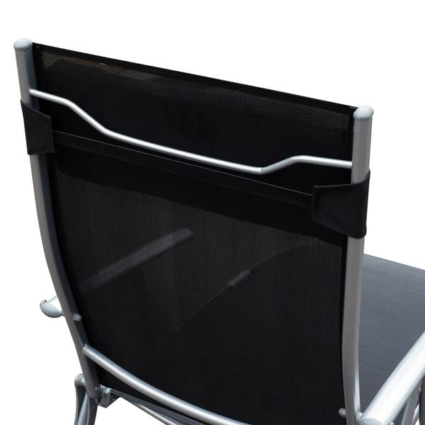Sonnenliege BB3616 Schwarz - Metall - 22 x 83 x 64 cm