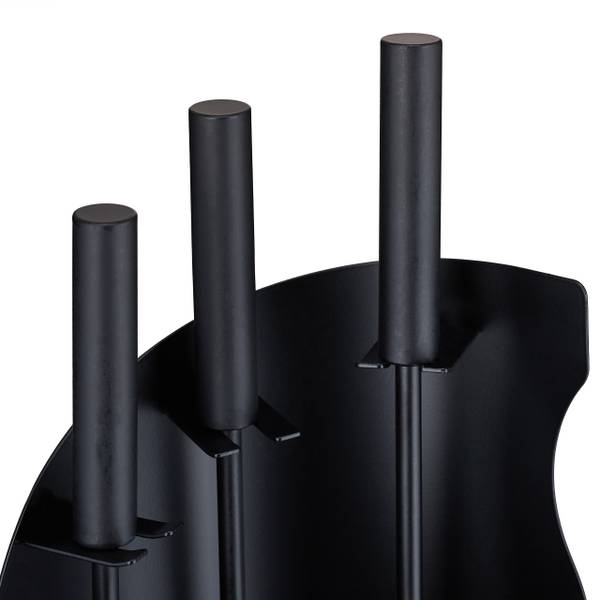 Serviteur de cheminée 4 pièces Noir - Acier - 20 x 57 x 20 cm