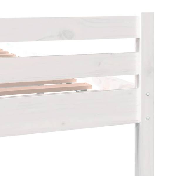 Massivholzbett XT 1859 Weiß - Massivholz - 106 x 70 x 206 cm