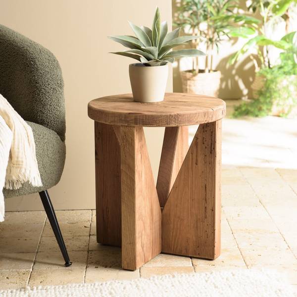 Sofaende ANDRIAN Braun - Holz teilmassiv - 40 x 45 x 40 cm