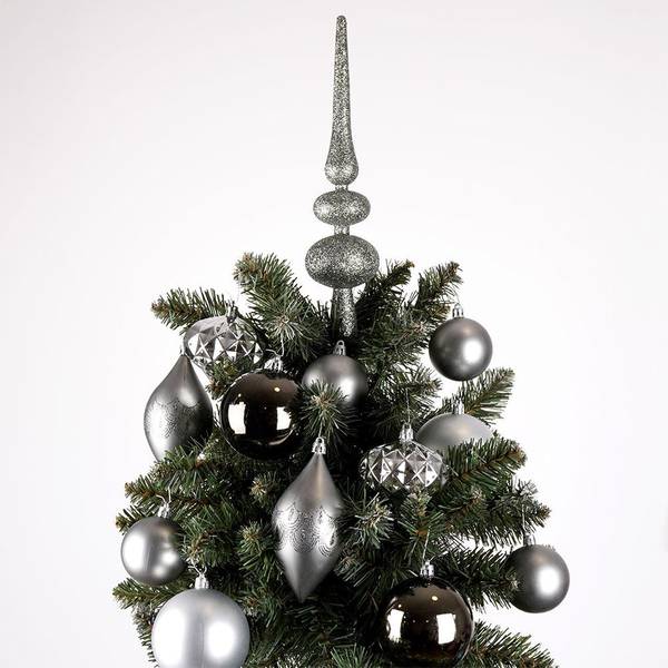Weihnachtskugeln 19er Set 839140 Silber - Kunststoff - 13 x 13 x 13 cm
