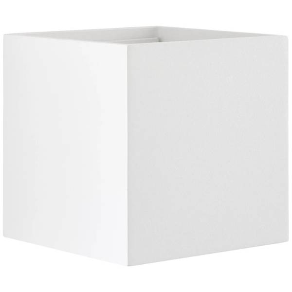 Wandleuchte Isak Weiß - Stahl - Klarglas - 11 x 10 x 11 cm