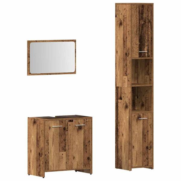 Badmöbel 3003922_de1 3er Set Braun
