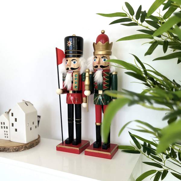 Weihnachtsnussknacker Arjuna Rot - Naturfaser - 10 x 35 x 8 cm