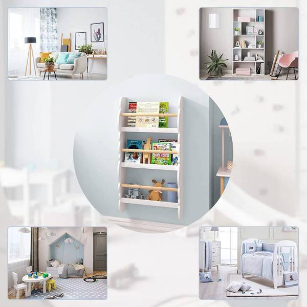 Emooncn Wandregal Set Kinderzimmer - 3-tlg Bücherregal Aus Massivholz 42cm