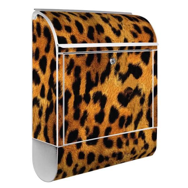 Briefkasten Stahl Leopard Weiß - Stahl - 38 x 46 x 13 cm
