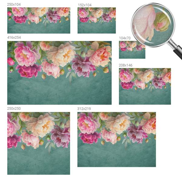 Selbstklebende Tapete Peonia 312 x 219 cm