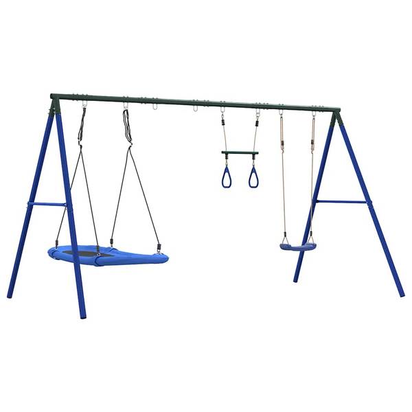Schaukel 3283616 Blau - Stahl - Polypropylen - Polyethylen - 185 x 185 x 341 cm