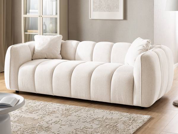 Bankstellen Nubira 3+1 Set van 2 crèmekleurig