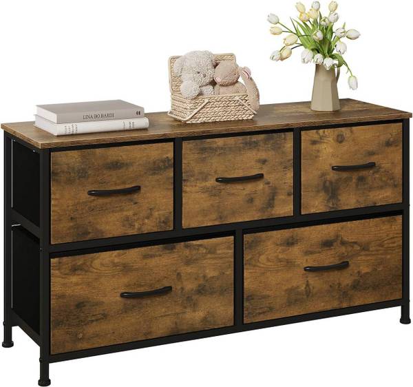 Sideboard Kilian Braun - Holzwerkstoff - Metall - 100 x 54 x 30 cm