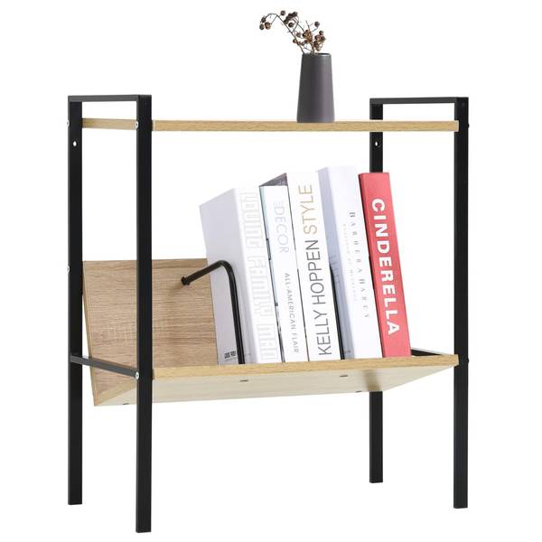 Bücherregal 3002406 Schwarz - Braun - Stahl - 28 x 59 x 52 cm