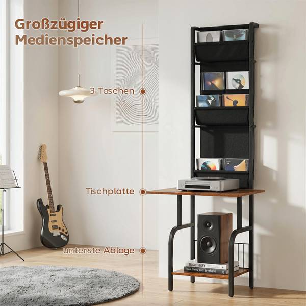 CD-Regal 836-687V00RB Braun - Holzwerkstoff - 49 x 144 x 50 cm