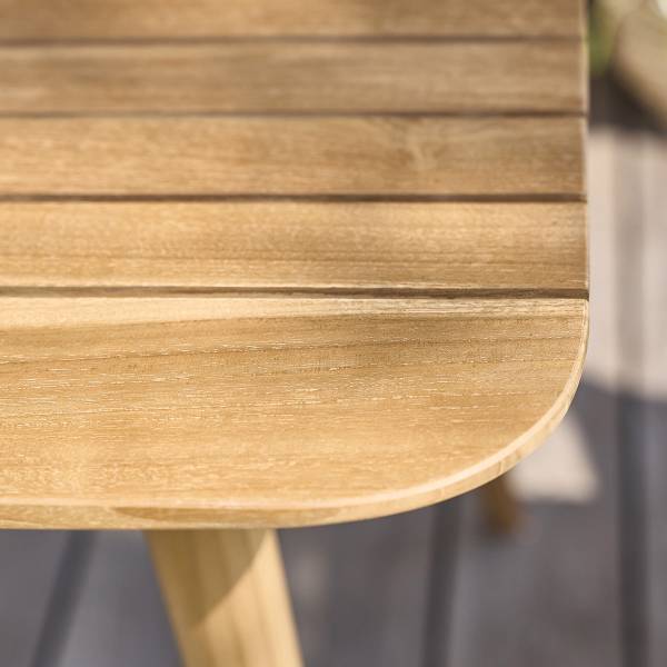 Gartentisch APRIL Beige - Massivholz - 80 x 75 x 80 cm