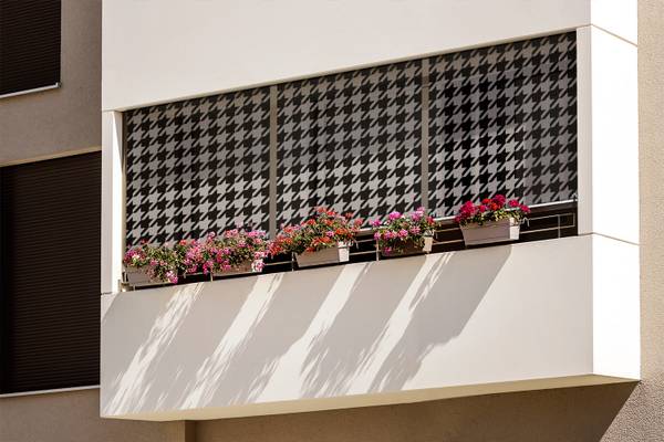 Außenrollo Pepitka Duo Schwarz - Textil - 40 x 180 x 1 cm