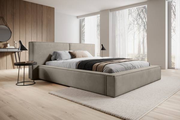 Polsterbett Lopra Beige - Breite: 263 cm