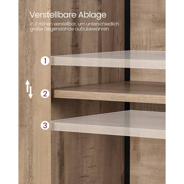 Armoire de cuisine Paris Marron - Bois manufacturé - 60 x 125 x 35 cm