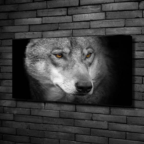 Wandbild Wolf 100 x 50 cm