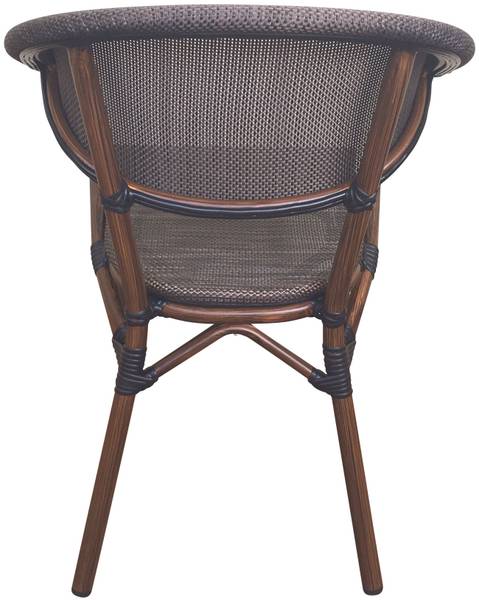 Gartenstuhl Madetta 2er Set Braun - Webstoff - 57 x 83 x 57 cm